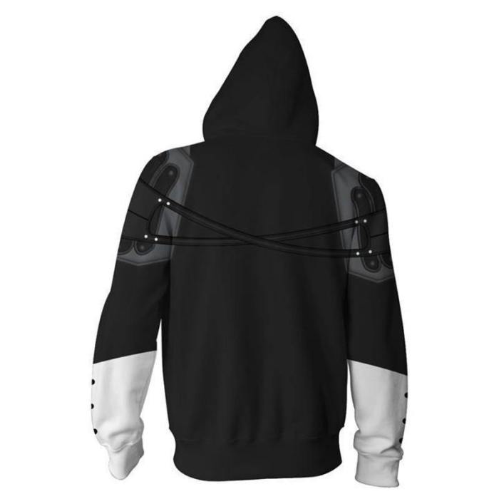 Kingdom Hearts Sora Sweatshirt Cosplay Men And Women Costume Anime 3D Printed Sweatshirt Zipper Cartoon Hooded Sweater Jackets