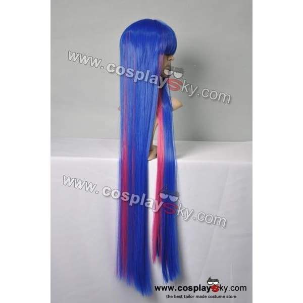Panty And Stocking Dark Blue Pink Cosplay Wig