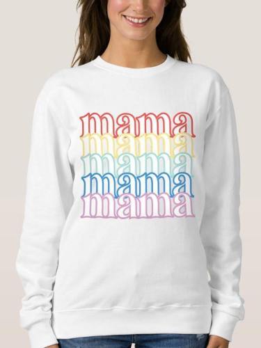 Mama Sweatshirt Women Cute Mom Shirts Tops