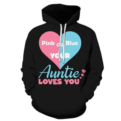 Aunty Loves You 3D - Sweatshirt, Hoodie, Pullover