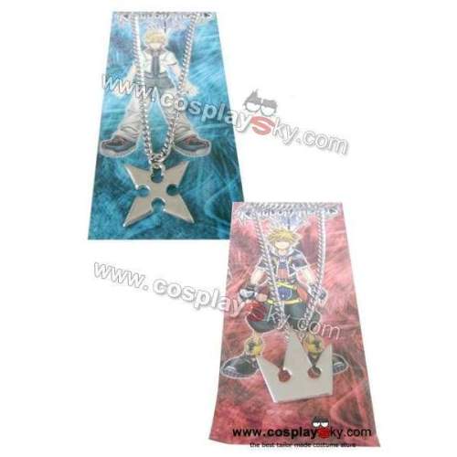 Kingdom Hearts Sora'S Crown & Roxas'S Cross Necklaces