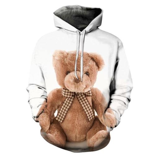Teddy With A Bow Tie 3D - Sweatshirt, Hoodie, Pullover