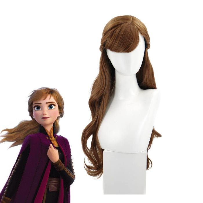Frozen 2 Princess Anna Elsa Wigs Costume Cosplay For Girls Women Wig