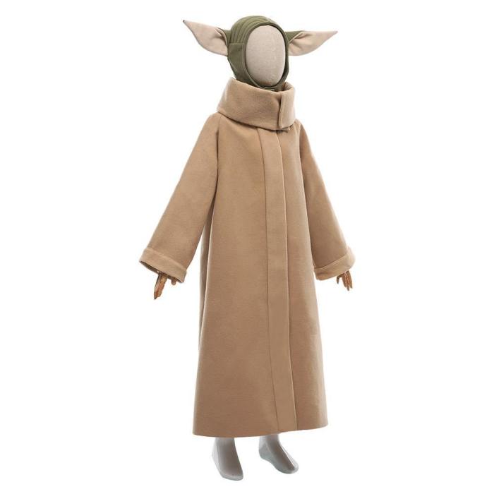 The Mandalorian Season 2-Baby Yoda Grogu Coat Headgear Outfits Halloween Carnival Suit Cosplay Costume