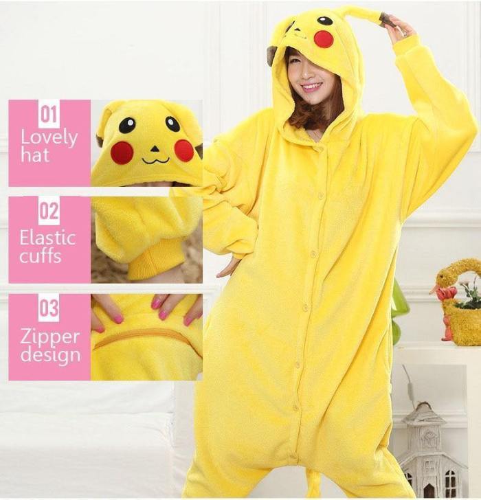 [22 Styles] Unicorn Monokuma Brown Bear Blue Shark Sloth Pajamas Pokemon Lemur Animal Kigurumi Onesies Cosplay