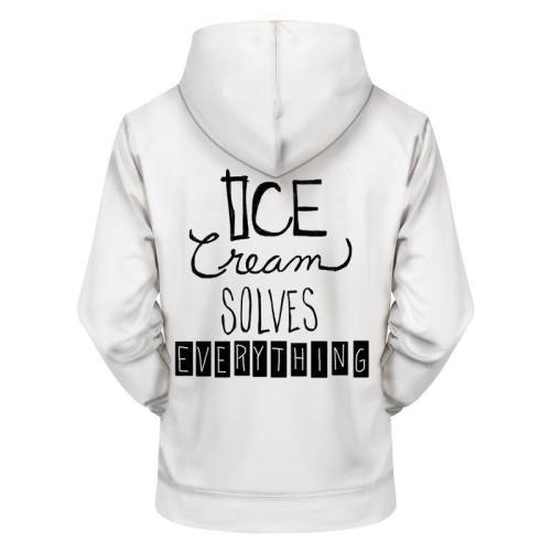 Ice Cream Solves Everything 3D - Sweatshirt, Hoodie, Pullover