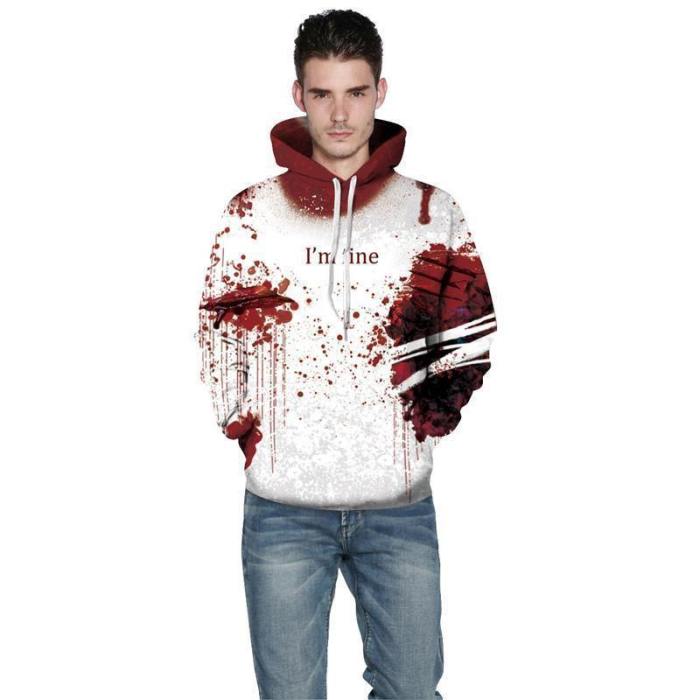 Causal Style Pullover Hoodies 3D Painted