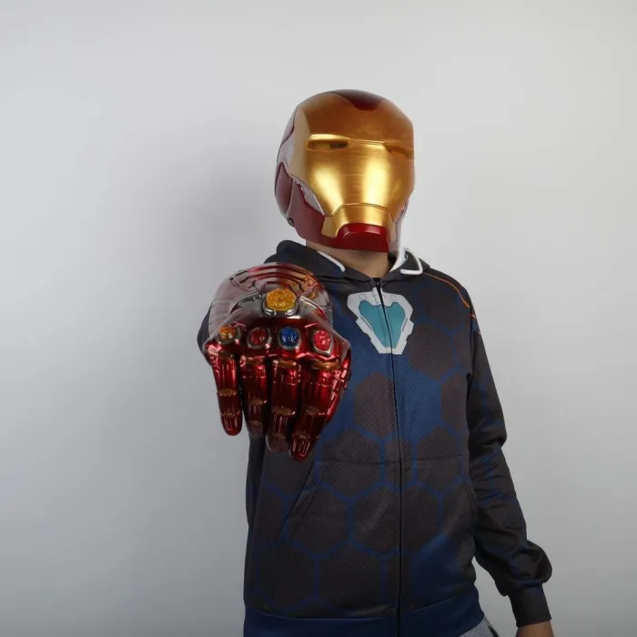 Avengers Endgame Iron Man Gauntlet Gloves Stone Movable Led Light Infinity War Glove Halloween Cosplay Props