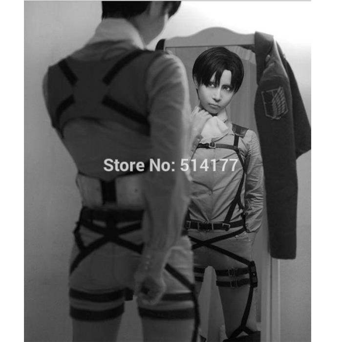 Attack on Titan Shingeki No Kyojin Cosplay Recon Corps Harness Belts Suit Hookshot Cosplay Costume