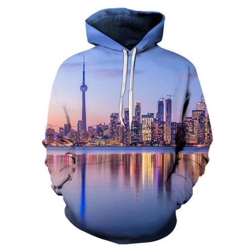 Toronto Skyline 3D - Sweatshirt, Hoodie, Pullover