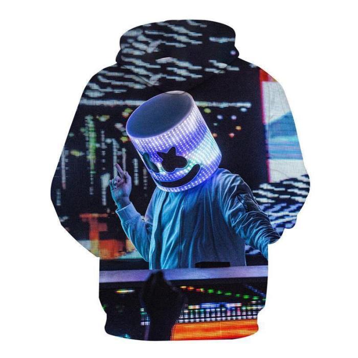 Marshmello Printed Hoodie Smily Face Sweatshirt