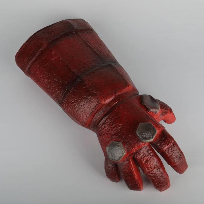 Hellboy: Rise Of The Blood Queen Glove Right Hand Cosplay Gloves Armor Latex Hand Gauntlet Party Halloween