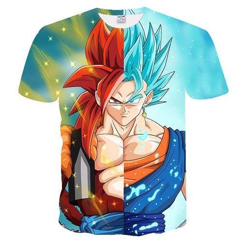 Anime Dragon Ball Z 3D Printing T-Shirt Cool Fashion Comfortable Short-Sleeved Creative Shirt