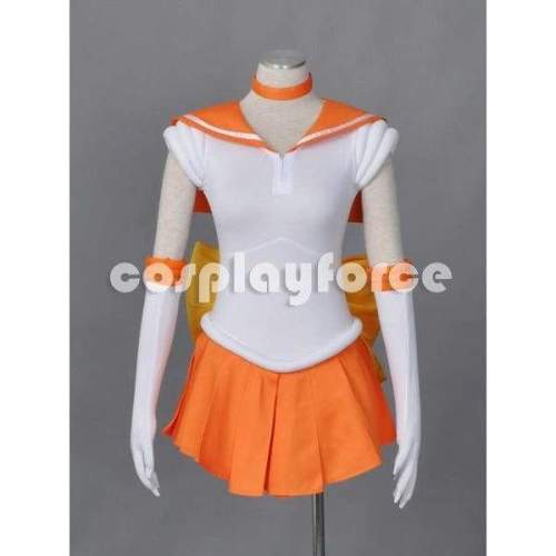 Sailor Moon Sailor Venus  Cosplay Costume With Two Headwears