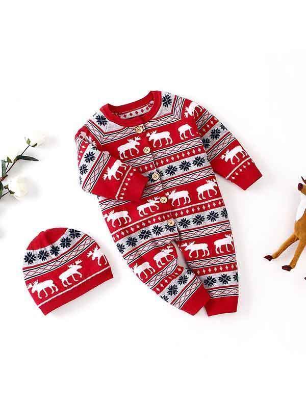 Baby Long Sleeve Ugly Christmas Jumpsuit