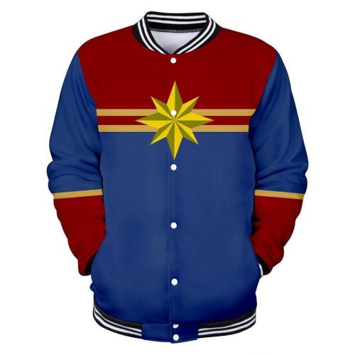 Captain Marvel Jacket - Carol Danvers Baseball Jacket