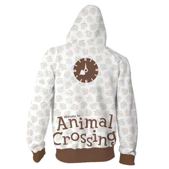 Animal Crossing Tom Nook Sweatshirts Top Long Sleeve Zipper Hoodies