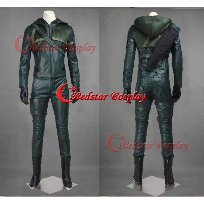 Green Arrow Season 3 Oliver Queen Cosplay Costume Suit Outfit Uniform