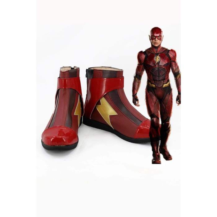 Justice League  Movie Barry Allen Flash Boots Cosplay Shoes