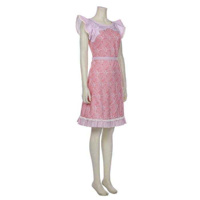 Final Fantasy Vii Remake-Aerith Gainsborough Pink Dress Halloween Carnival Outfit Cosplay Costume