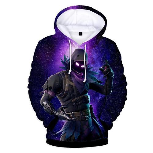 Fortnite Sweatshirt Raven Printed Hoodie