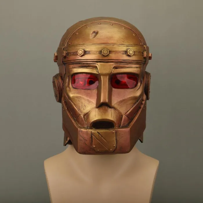 Anime Doom Patrol Mask Robotman Led Latex Helmet Halloween Superhero Mask Cosplay Prop