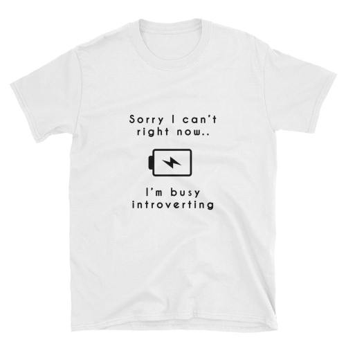  Sorry I Can'T Right Now  Short-Sleeve Unisex T-Shirt (White)