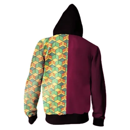 Unisex Demon Slayer: Kimetsu No Yaiba Hoodies Tomioka Giyuu Cosplay Zip Up Jacket Sweatshirt