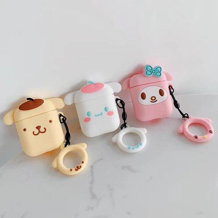 My Melody Cinnamoroll Purin Apple Airpods Protective Case Cover With Matching Key Ring
