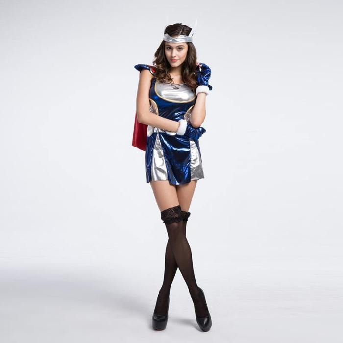 Captain America Sexy Women Halloween Party Costumes Cosplay Dress