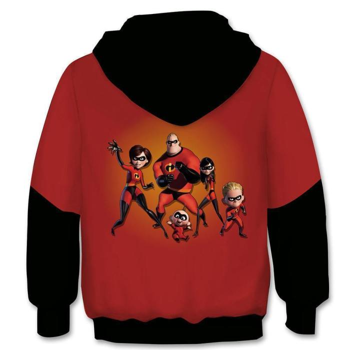 Kids Movie Hoodies The Incredibles 2 Pullover 3D Print Jacket Sweatshirt