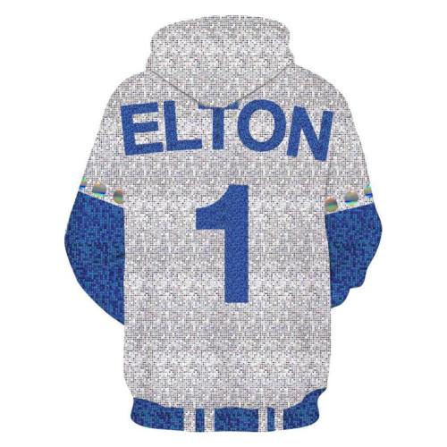 Rocketman Elton John Dodgers Baseball Team Uniform Cosplay Costume Pullover Hoodie