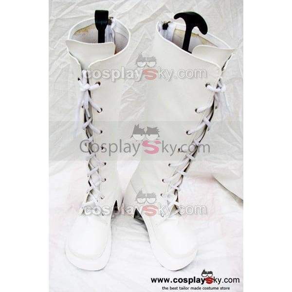 Sweet Classical White High-Heeled Boots Custom Made