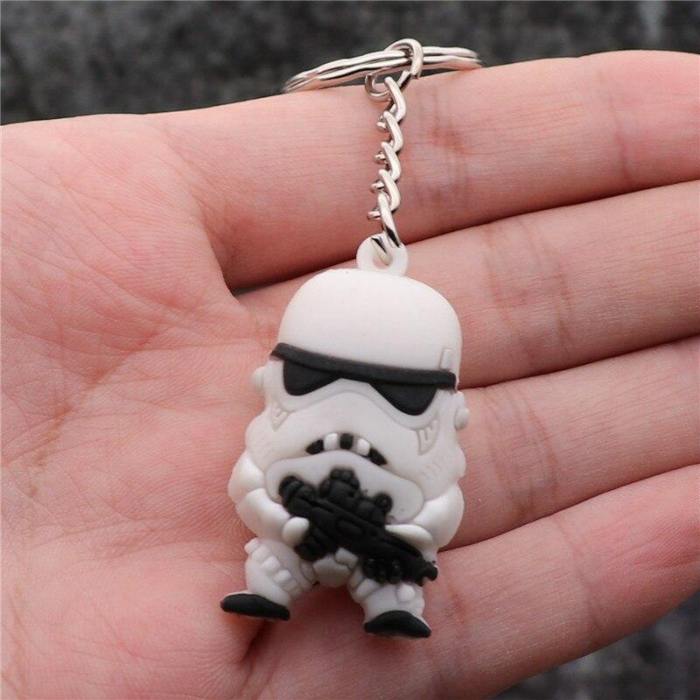 Star Wars Stormtrooper Mandalorian Yoda Darth Vader Keychain Badge
