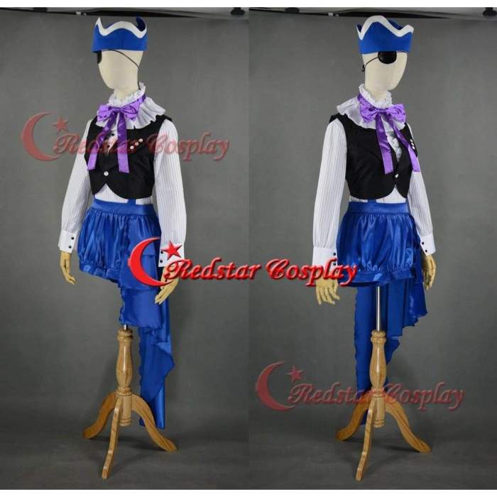 Book Of Circus Cosplay Black Butler Kuroshitsuji Ciel Cosplay Costume Dress (Stype 2)