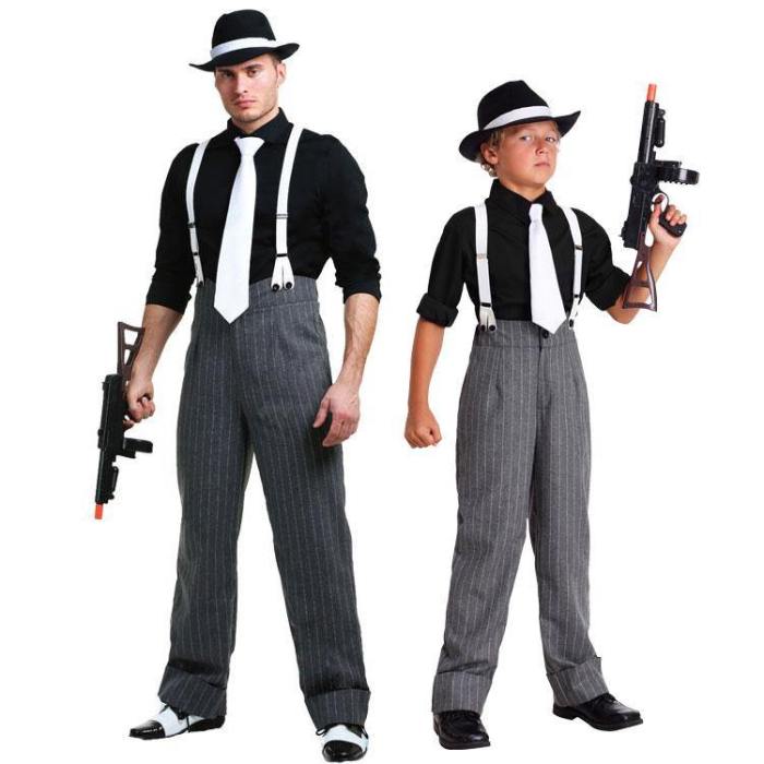 Mens Mafia Underboss 'S Style Gangster Costume