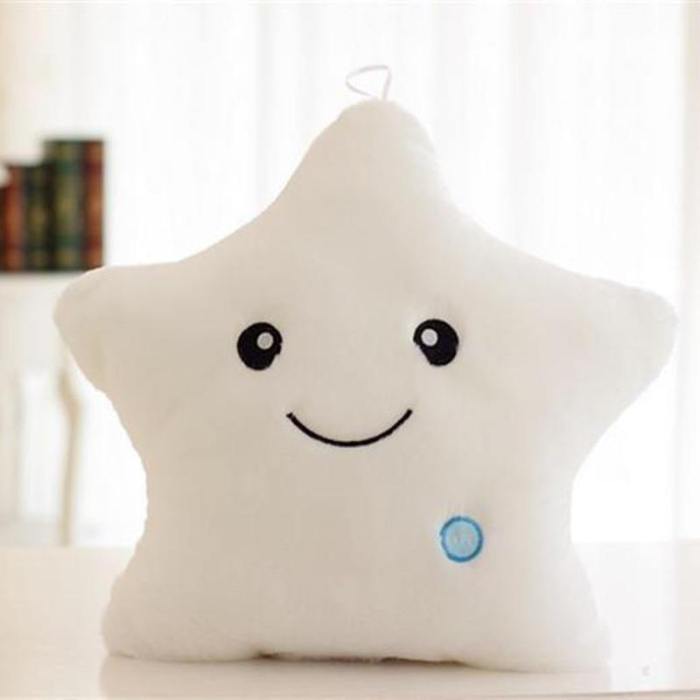 Creative Luminous Pillow Soft Plush Glowing Stars Cushion Led Toy Gift