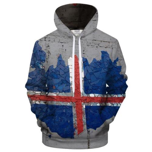 Iceland Brick Design 3D - Sweatshirt, Hoodie, Pullover