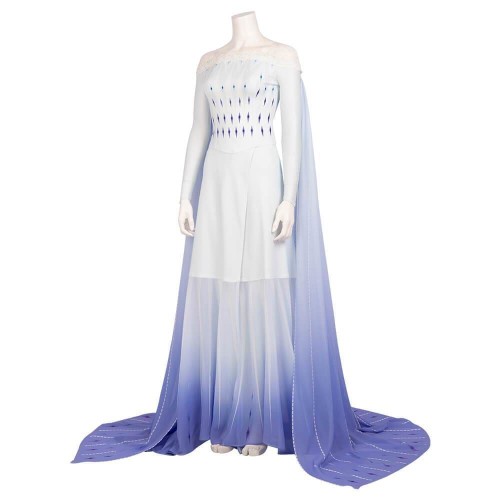 Frozen 2 Elsa White Dress Cosplay Costume