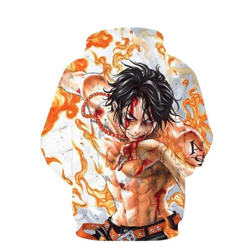 One Piece Hoodie - Portgas D Ace Pullover Hoodie Csso018