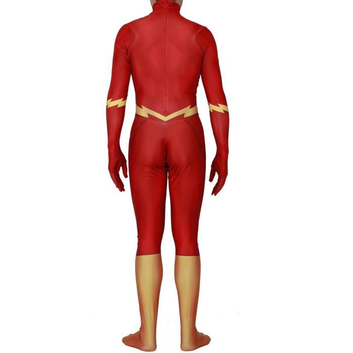 The Flash Cosplay Costume Superhero Barry Allen Zentai Bodysuit Suit
