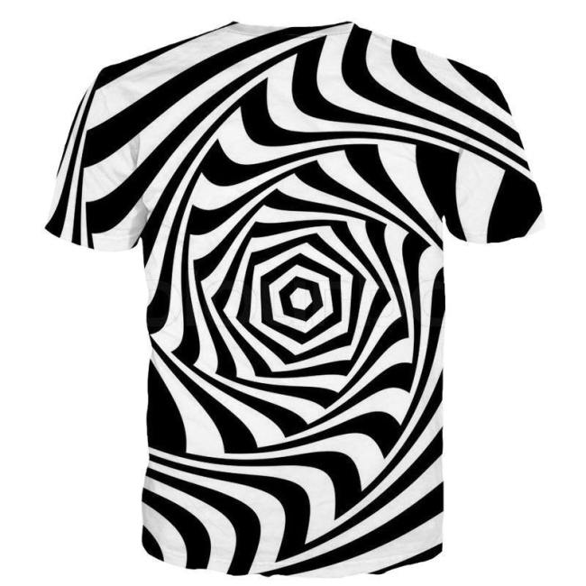 Black & White Hypnotic 3D T-Shirt V6
