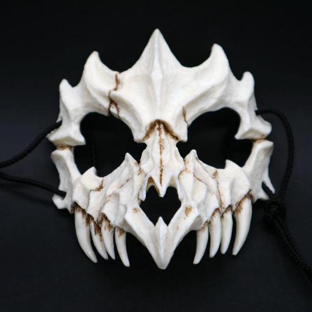 Japanese Dragon God Mask Halloween Cosplay Skull Scary Masks Costumes