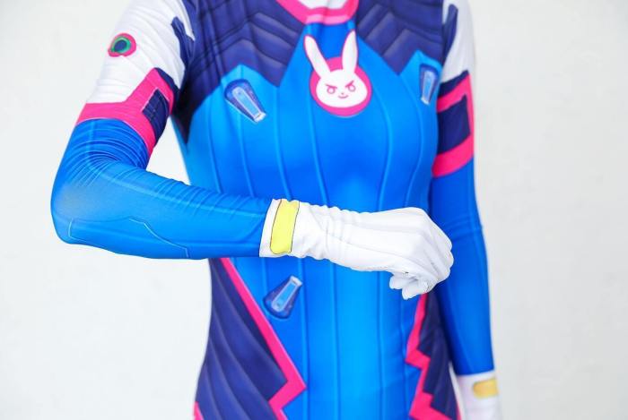 Overwatches Lady Dva Halloween Costume Women Girls Bodysuit Cosplay