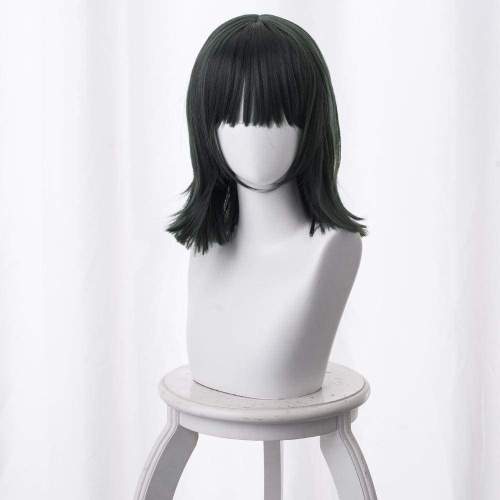 One Punch Man Fubuki Cosplay Wig Dark Green 40Cm