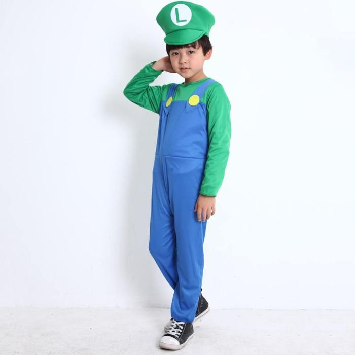 Super Mario Bros Cosplay Dance Costume Set Children Halloween Party Mario Cosplay For Adults And Kids