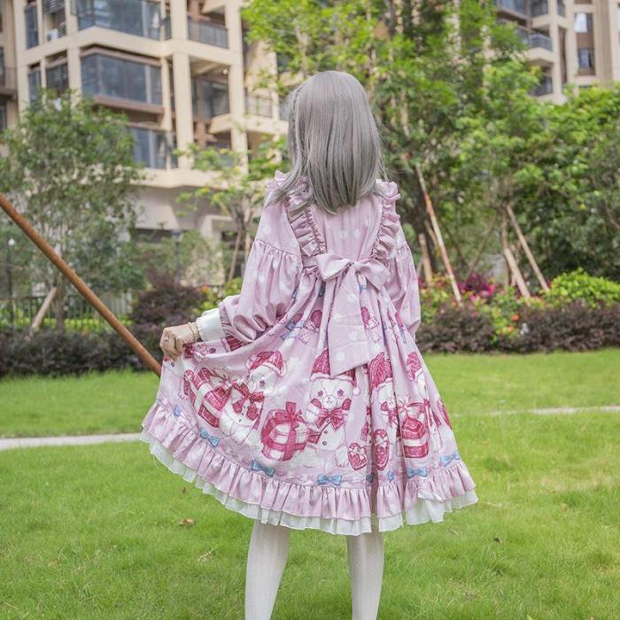 Lolita Dress Costume Princess Dress Little Bear Print Cospaly