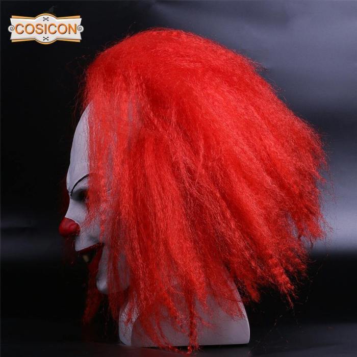 Stephen King'S Movie It  Pennywise  Red Hair Clown Cosplay Mask