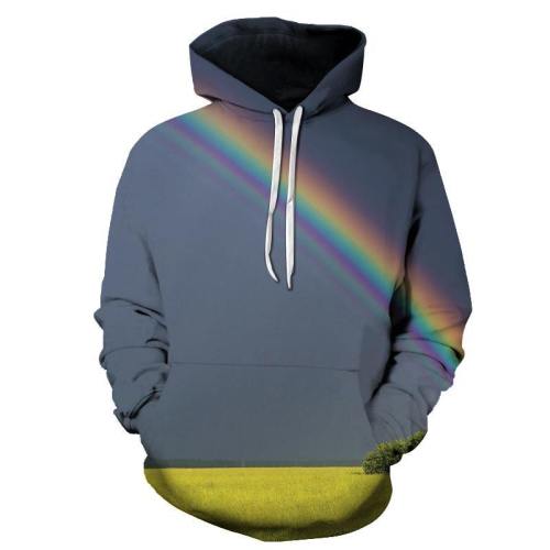 Evening Rainbow 3D Hoodie Sweatshirt Pullover