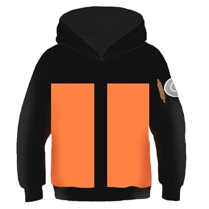 Kids Naruto Uzumaki Hoodies Naruto Pullover 3D Print Jacket Sweatshirt